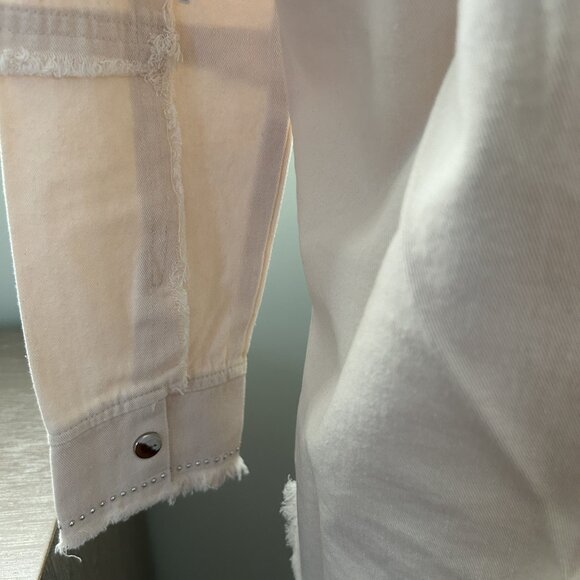 NIKKI LUND  fringe oversized jacket - natural, Size SMALL, NWT - Picture 10 of 13